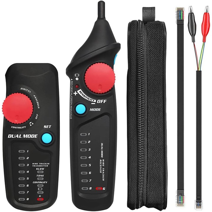 Двурежимен кабелен тестер, WALALLA, против смущения, RJ45, RJ11