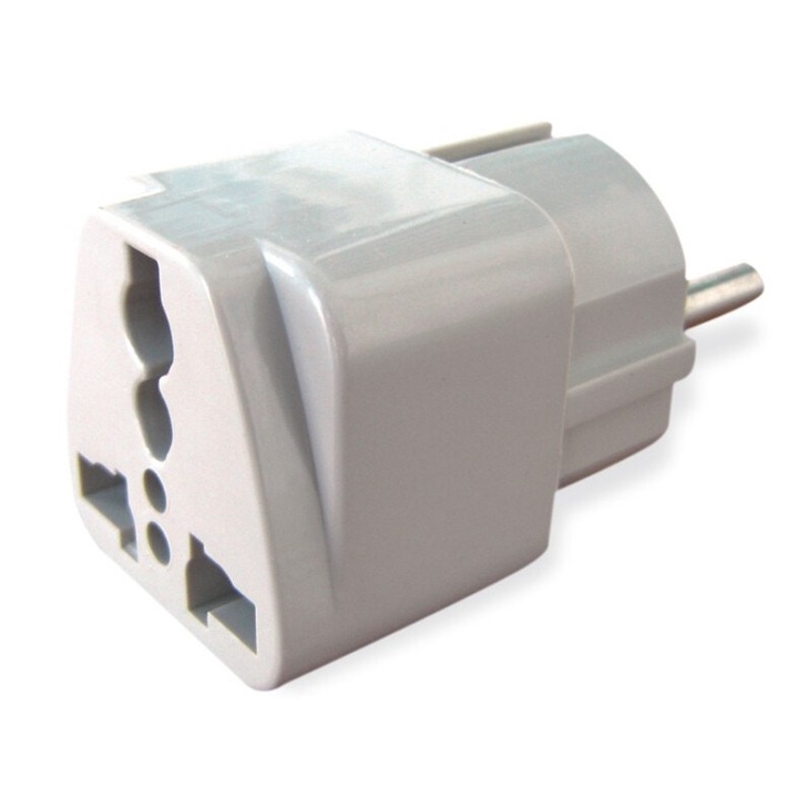 Adaptor multifisa adaptor 01-033, contact de protectie, 220 / 120V, 10A