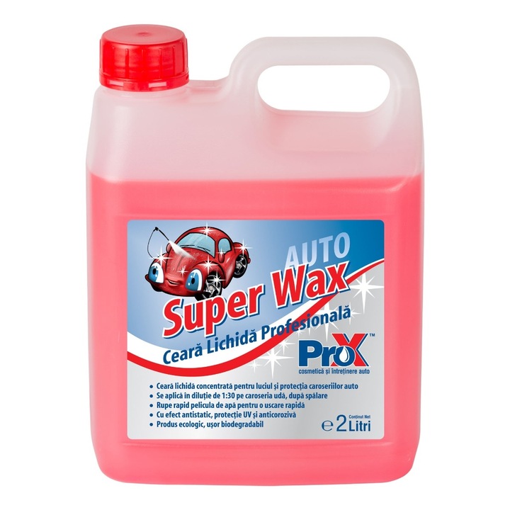Ceara auto Pro-X Super Wax, lichida hidrofoba, protectie antistatica si ainticoroziva de lunga durata, all season, 2 l