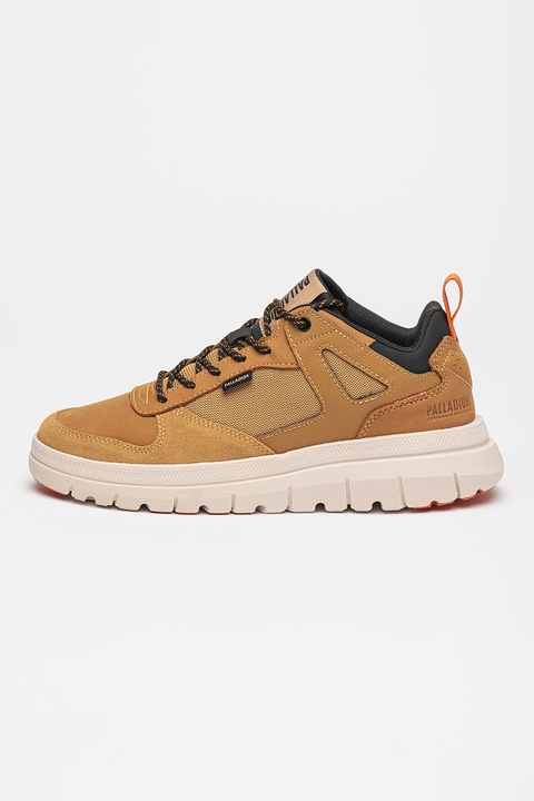 Palladium, Telitalpú sneaker nyersbőr részletekkel, Fahéjbarna