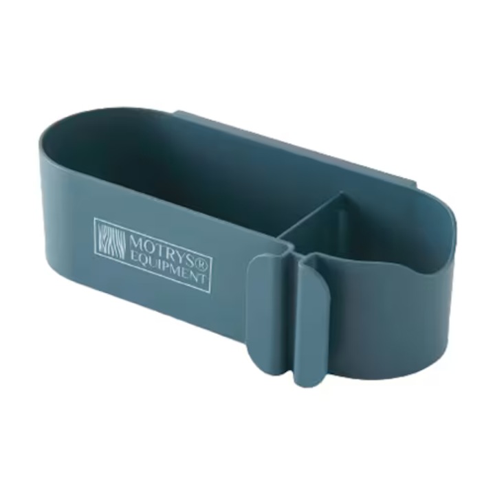 Suport pentru uscator de par Motrys, 25.5 x 10 x 7 cm, plastic, albastru inchis