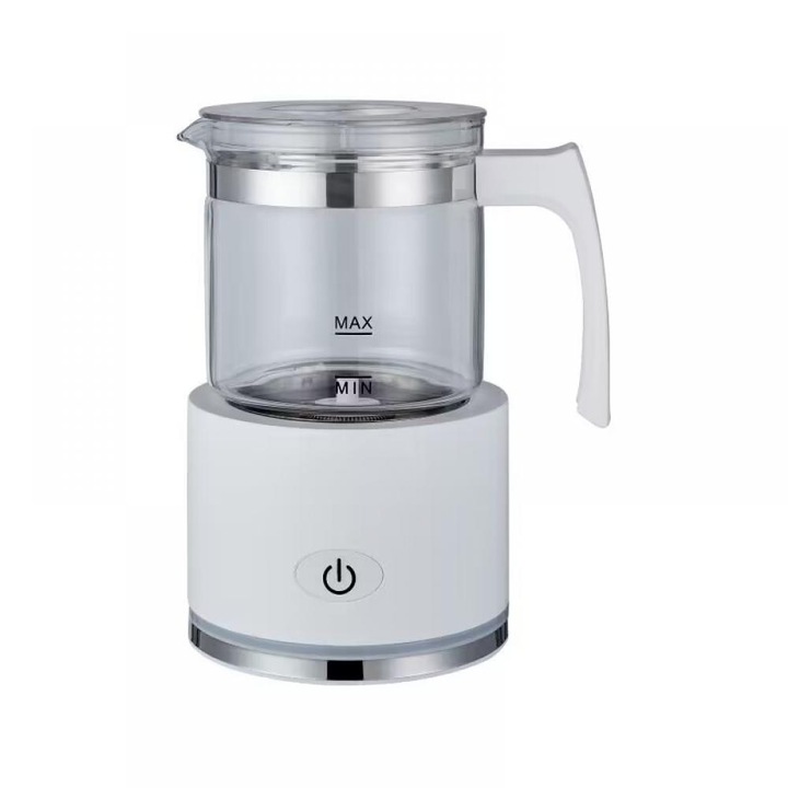 Dispozitiv electric de spumare a laptelui, design magnetic automat, capacitate de spumare rece si calda, compact, pentru acasa si calatorii