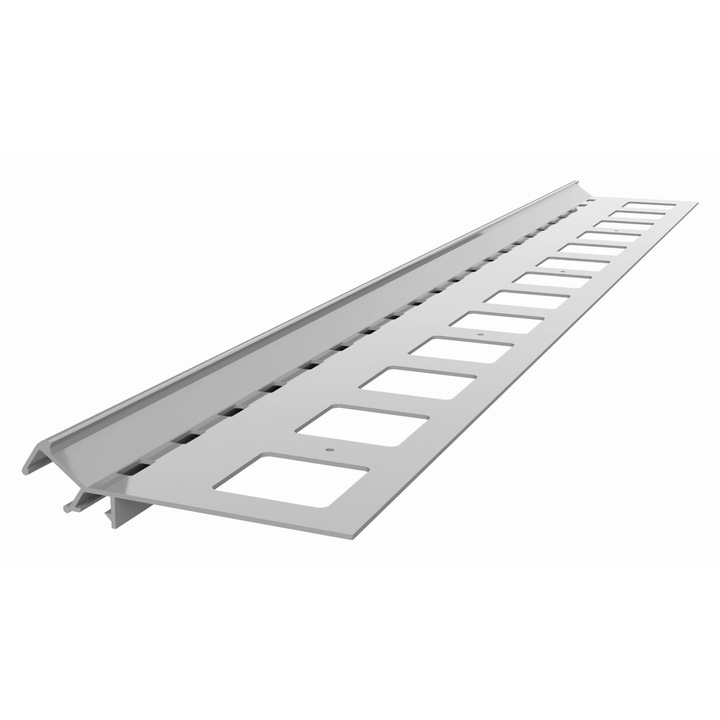 Profil Pentru Trepte Din Aluminiu Pentru Pardoseli Din Rasina, 200 Cm Grafit, V LED, Renoplast