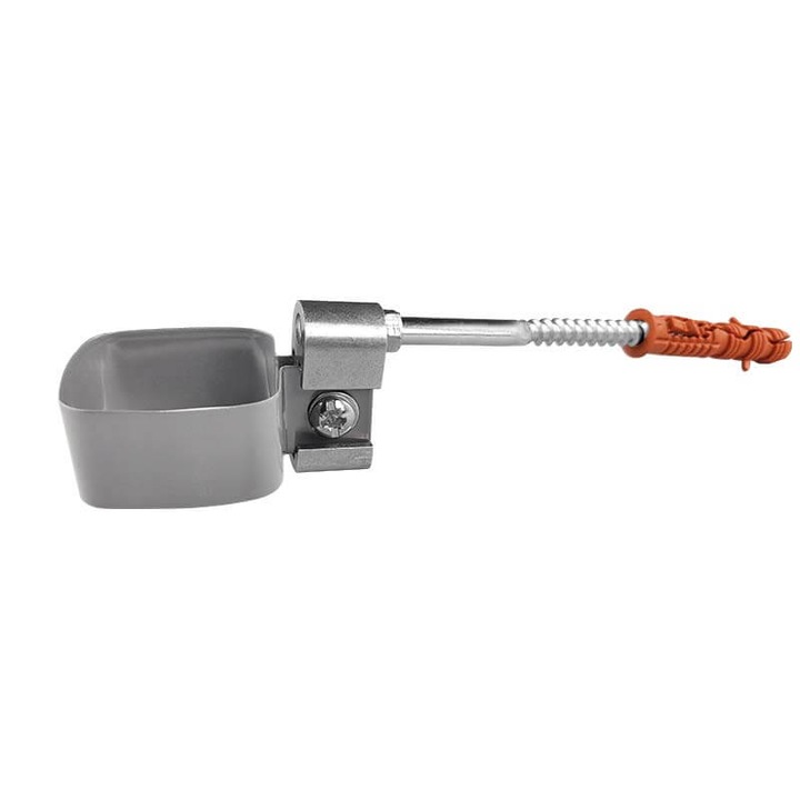 Jgheab din aluminiu RK65, Clema pentru burlan 12cm, Gri, Renoplast, Drenaj acoperis