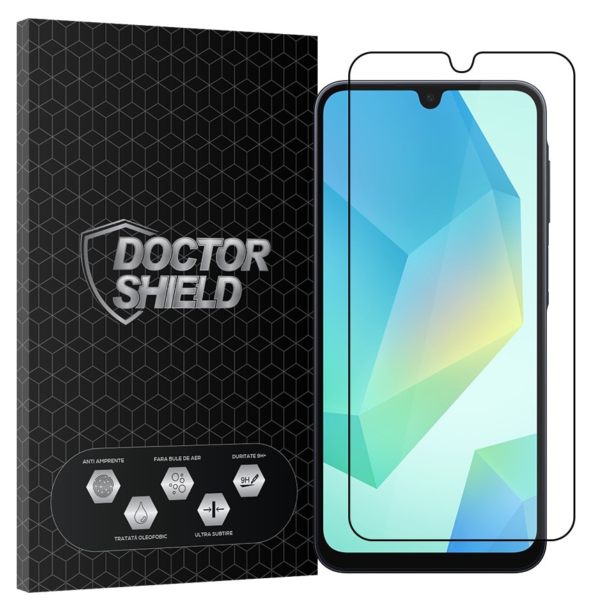 Folie Sticla Dr.Shield, Compatibil Samsung Galaxy A16, Full Glue, Protectie Profesionala 2.5D