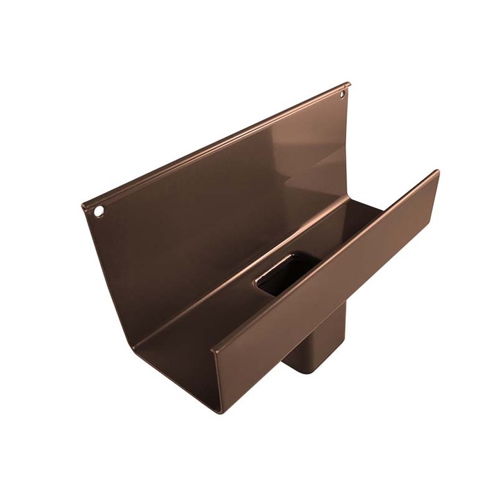 Jgheab din aluminiu RK65, Racord 45x4545mm, Dreptunghiulare, Maro, Renoplast, Drenaj acoperis