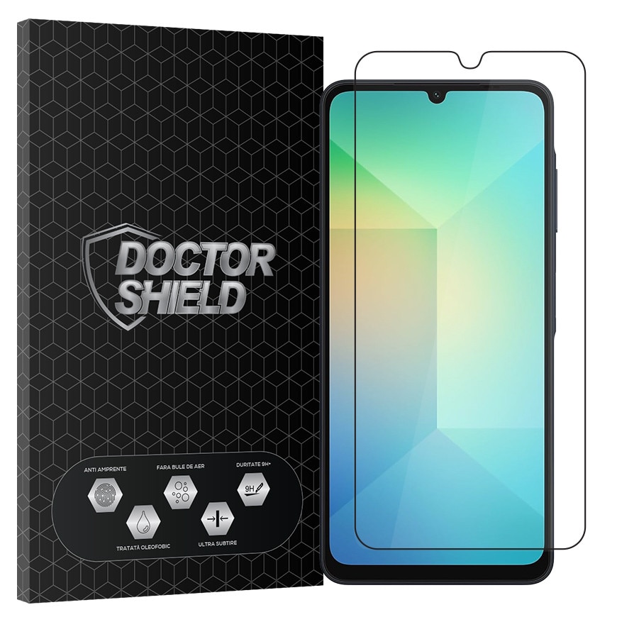 Folie Sticla Dr.Shield, Compatibil Samsung Galaxy A06, Full Glue, Protectie Profesionala 2.5D