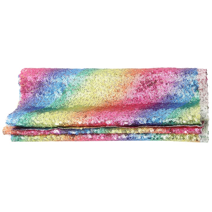 Asztalterítő carmdering 30x180cm többszínű szivárvány flitterek