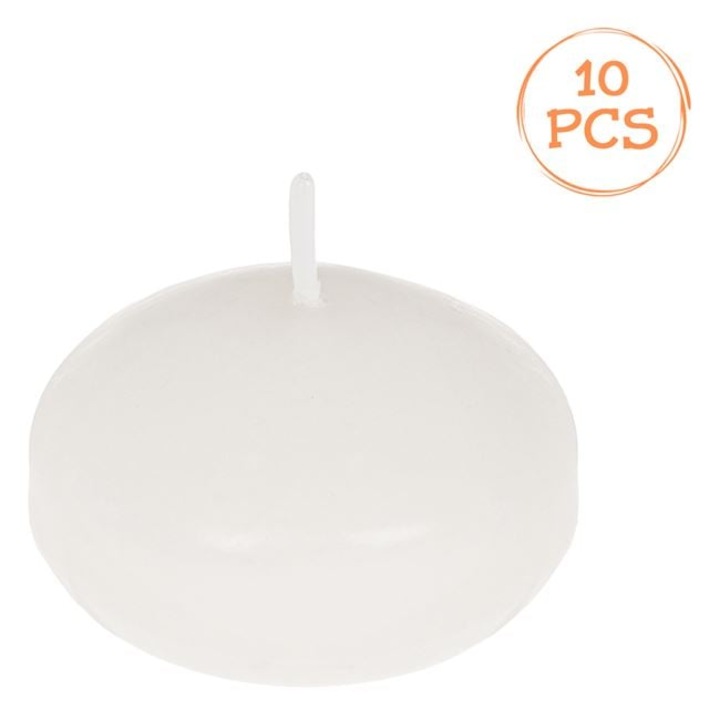 Set - 10buc Lumanari Plutitoare Parfumate Albe, Soothing Spa