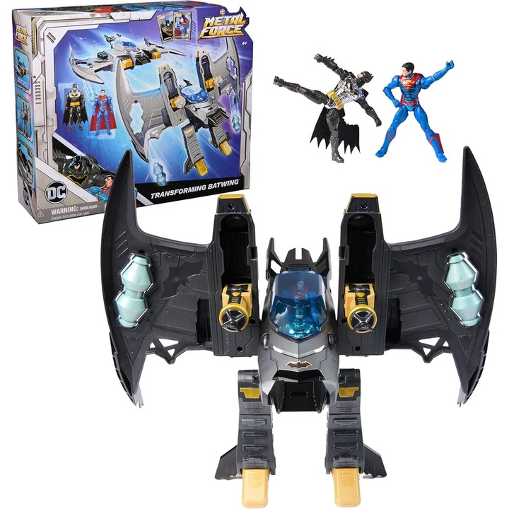 Фигурка на DC Metal Force Batwing Transform, дизайн на Батман, компактен размер, многоцветна