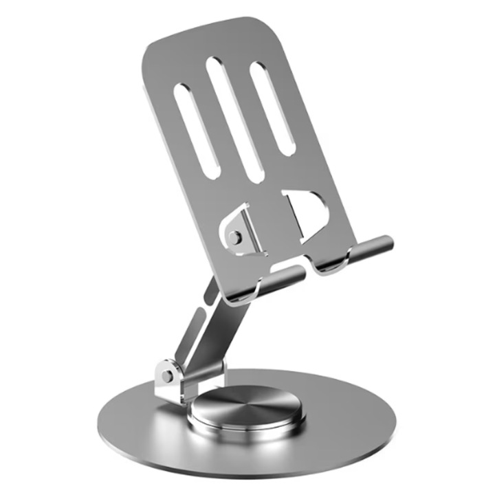 EJANBO fém telefontartó, 360°-ban forgatható, állítható, szürke