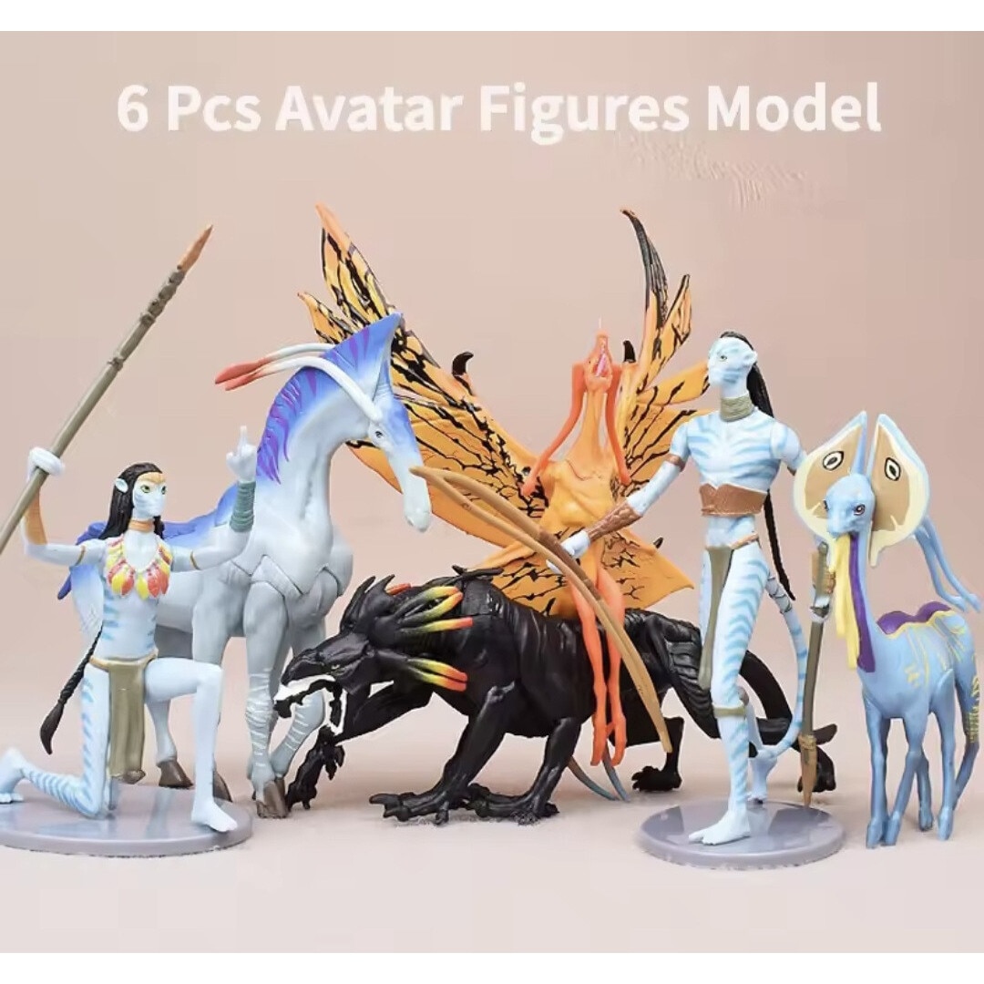 アバター Neytiri & Jake Sully フィギュアセット Set 6 Figurine Avatar, Jake Sully, Neytiri, Mbong®, 9-15 cm - eMAG.ro