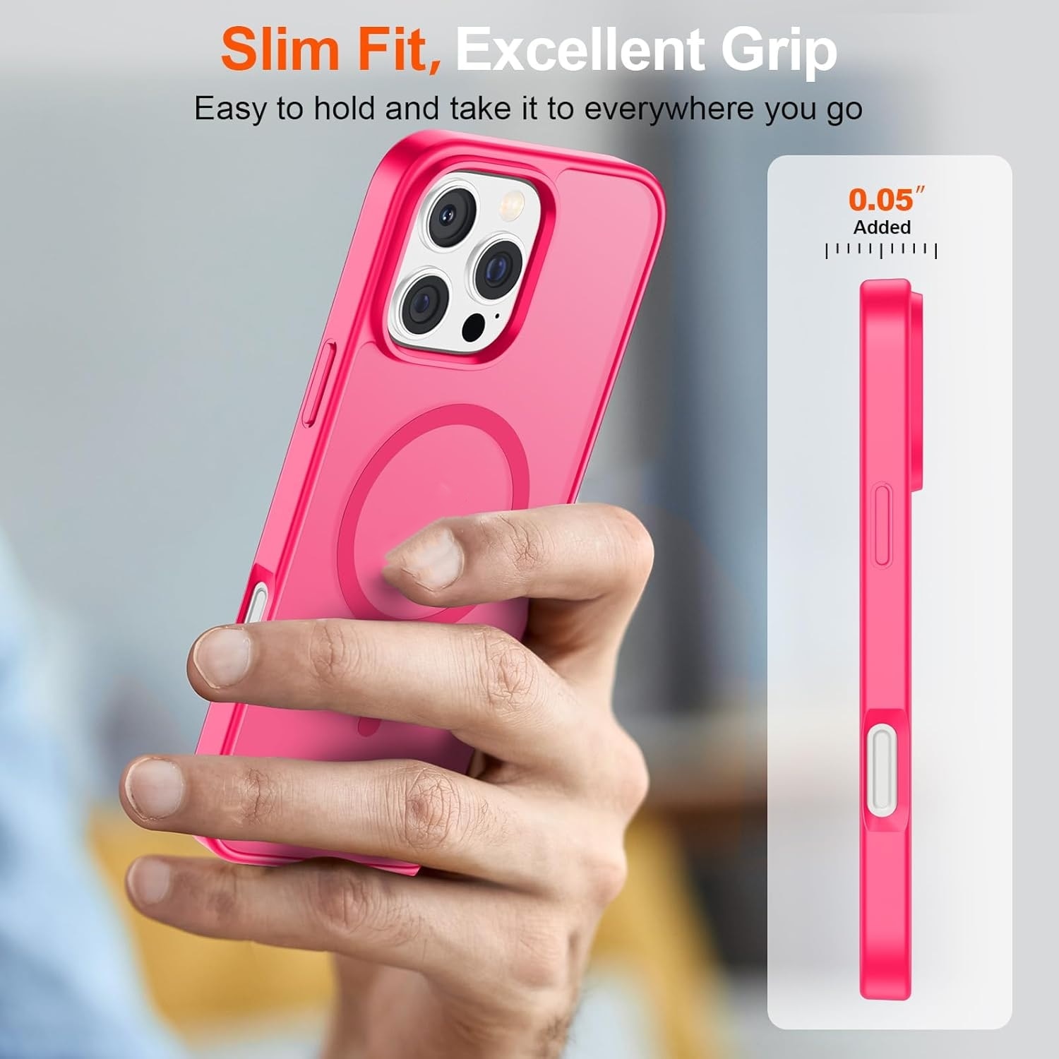 Husa telefon EJANBO pentru iPhone 16 Pro, protectie robusta, 6.3 inch, roz