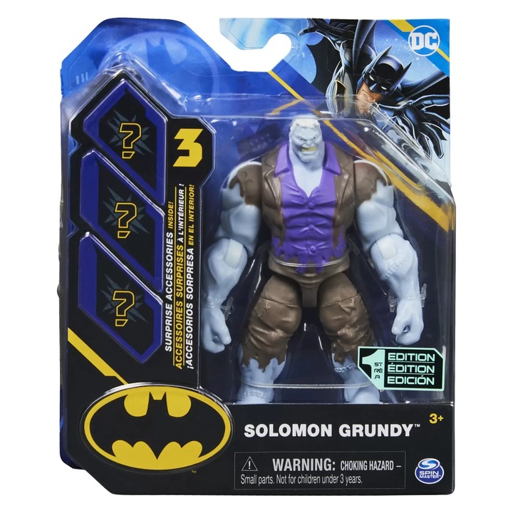 Figurină articulată Solomon Grundy, Batman, 10cm, set cu 3 accesorii surpriză