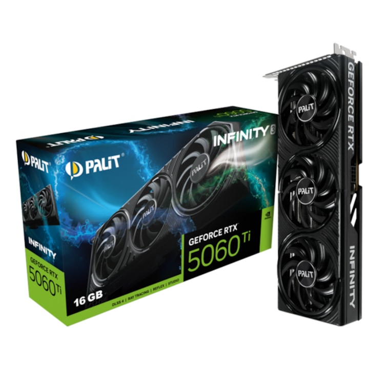 Видео карта PALIT GeForce RTX 5060 Ti Infinity 3 OC 16GB GDDR7 128 bit 4710562245172_3Y