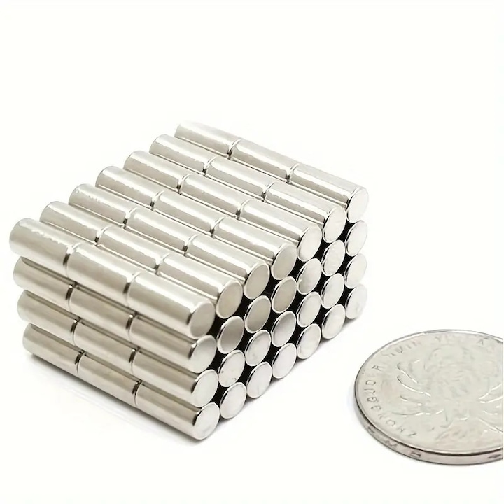 Magneti puternici Neodim 5x10 mm - 20 buc