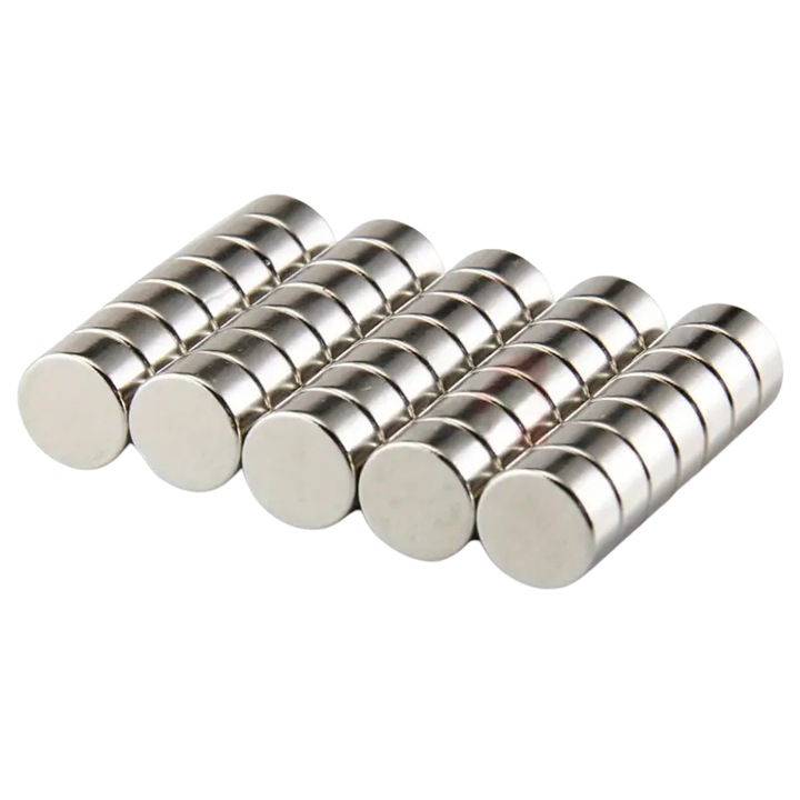 Magneti puternici Neodim 10x4 mm - 20 buc