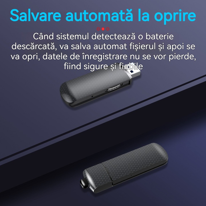 2 az 1-ben hangrögzítő, USB flash meghajtó, 16 GB, Fudisenn, TF kártyahely, hangaktiválás, kettős funkciók, egyérintéses felvétel, fájl titkosítás, automatikus mentés kikapcsoláskor, szürke