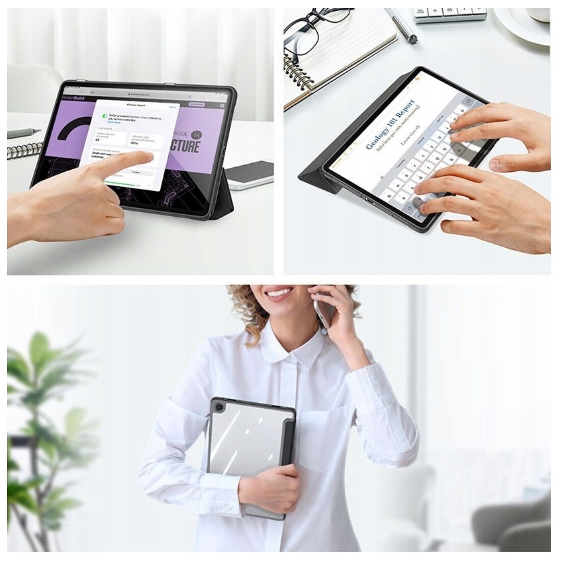 ETUI SMART CLEAR pentru SAMSUNG GALAXY TAB A9 8.7 2023 X110 / X115