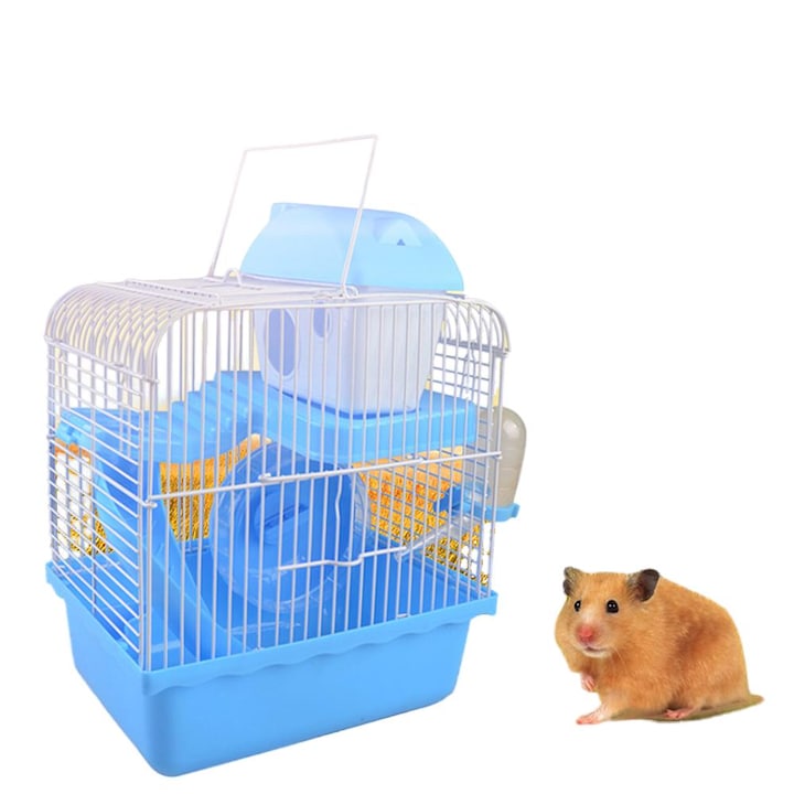 Törpe hörcsög élőhely, akril, kék