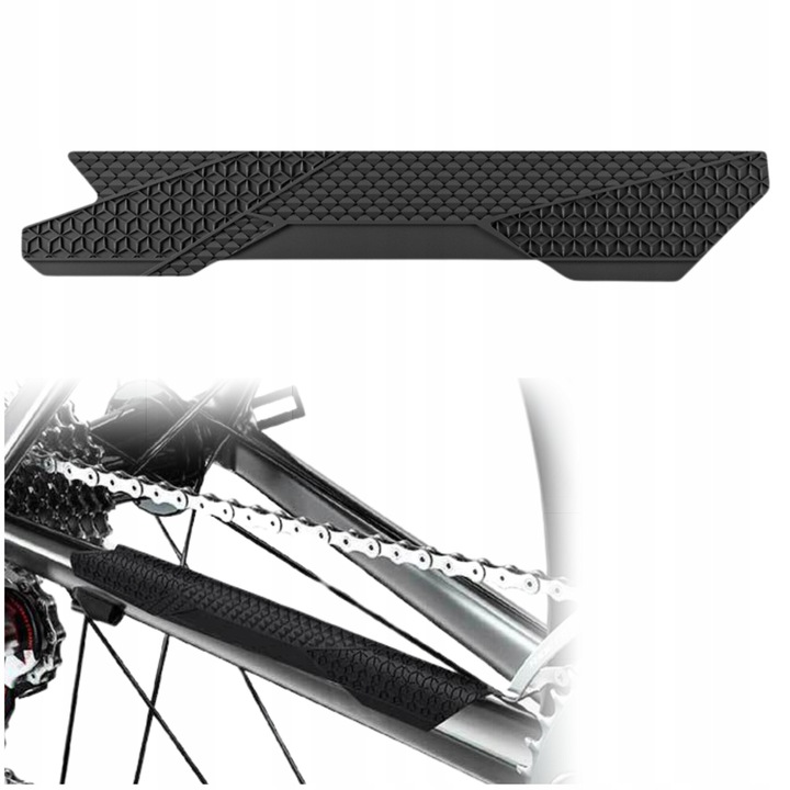 Protectie Cadru Bicicleta, Gearox, Wz2, 23x4 Cm, Silica, Elastica, Rezistenta La Conditii Meteorologice, Montaj Usor, Neagra
