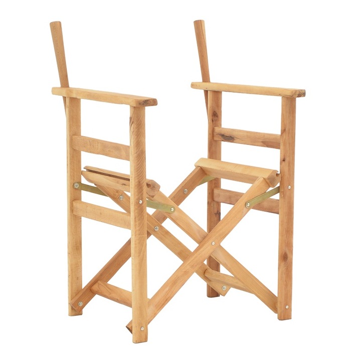 Режисьорски стол Модел Kompa, Натурален, 56.5x54x88 см