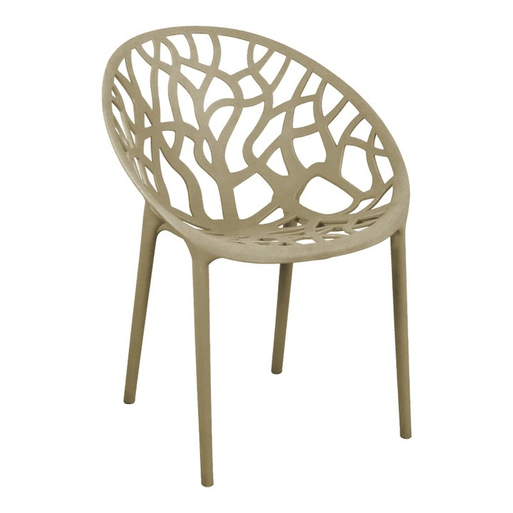 Градински стол модел Daren, Капучино, 59x60x79.5 см