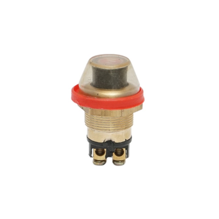 Универсален бутон за стартиране/клаксон IdealSTORE с водоустойчив капак, 19 мм монтаж, ударо- и влагоустойчива конструкция, съвместим с 12V / 24V инсталации