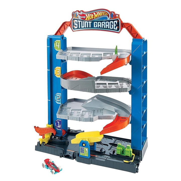 Hot Wheels City Garage cu Masina - Mattel