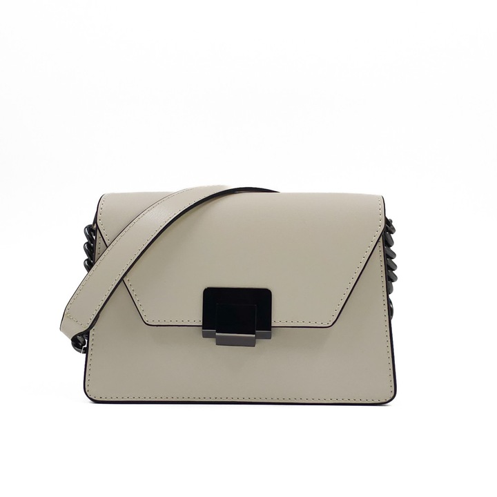 Poseta Piele Emilia - Bej, Geanta Casual din Piele Naturala, Geanta, Genti