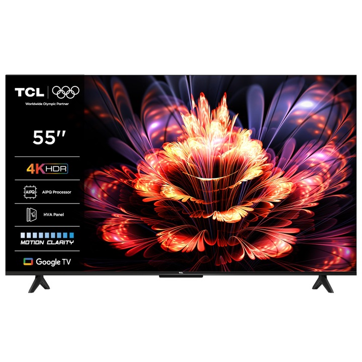TCL 55V6C LED телевизор, Smart TV, 139 см, Ultra HD 4K, Google TV, Клас E