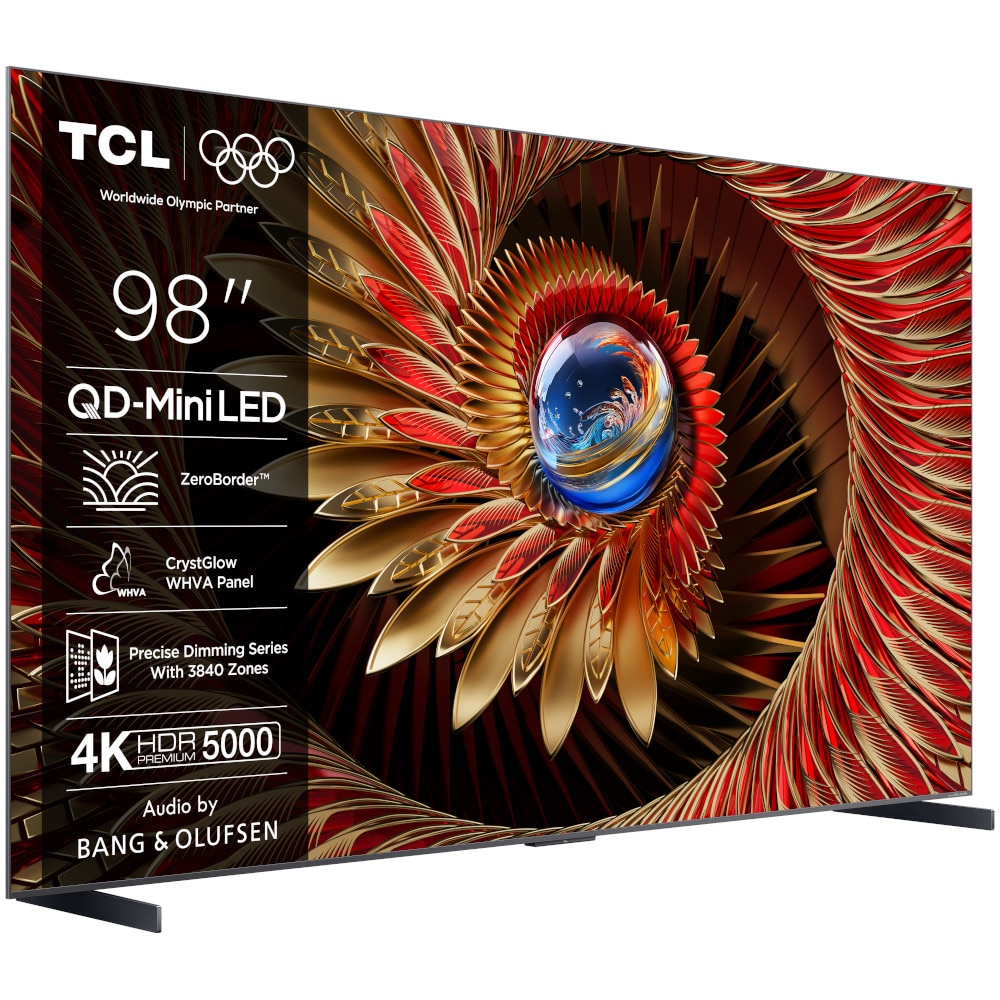 Televizor Mini LED TCL 98Q8C, 248 cm, Google TV Ultra HD 4K, 100