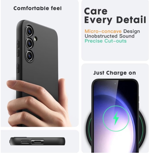 Husa protectie compatibila cu Samsung Galaxy A26 5G, Silicon Flexibil Mat, Protectie Camera, Margini Ridicare pentru protectie ecran, Negru