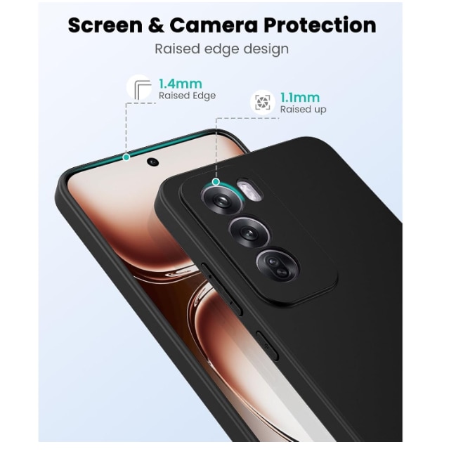 Husa protectie compatibila cu Samsung Galaxy A26 5G, Silicon Flexibil Mat, Protectie Camera, Margini Ridicare pentru protectie ecran, Negru
