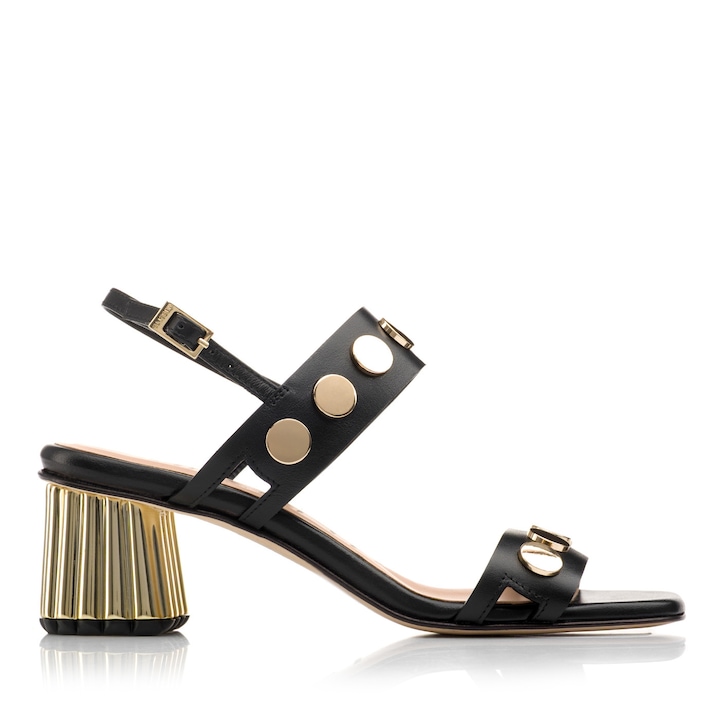 Sandale dama, Musette, CLARITA A252, Piele naturala, Negru