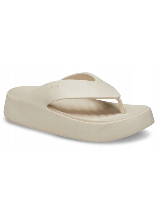 Crocs, női Croslite flip-flop papucs, Getaway Platform 209410 Flip, Bvsacej, Bézs, 41-42
