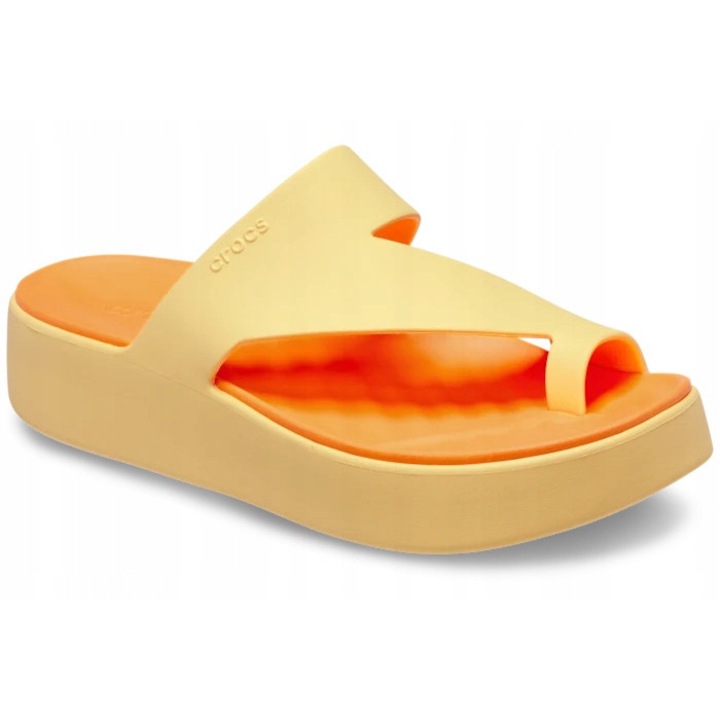 Crocs, Saboti Femei Spuma Croslite, Getaway Platform Toe Loop, Portocaliu, Portocaliu, 41-42