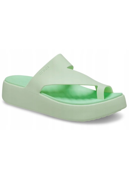Crocs, Saboti Femei Spuma Croslite, Getaway Platform Toe Loop, Verde, Verde, 37-38