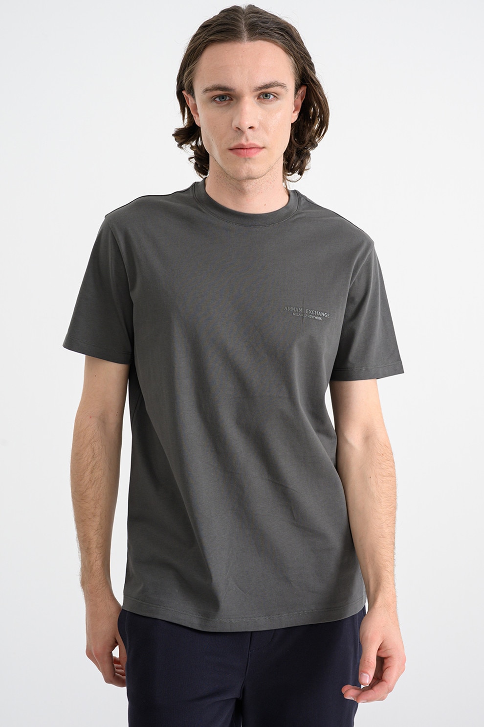 ARMANI EXCHANGE, Tricou regular fit de bumbac, Verde padure, XL