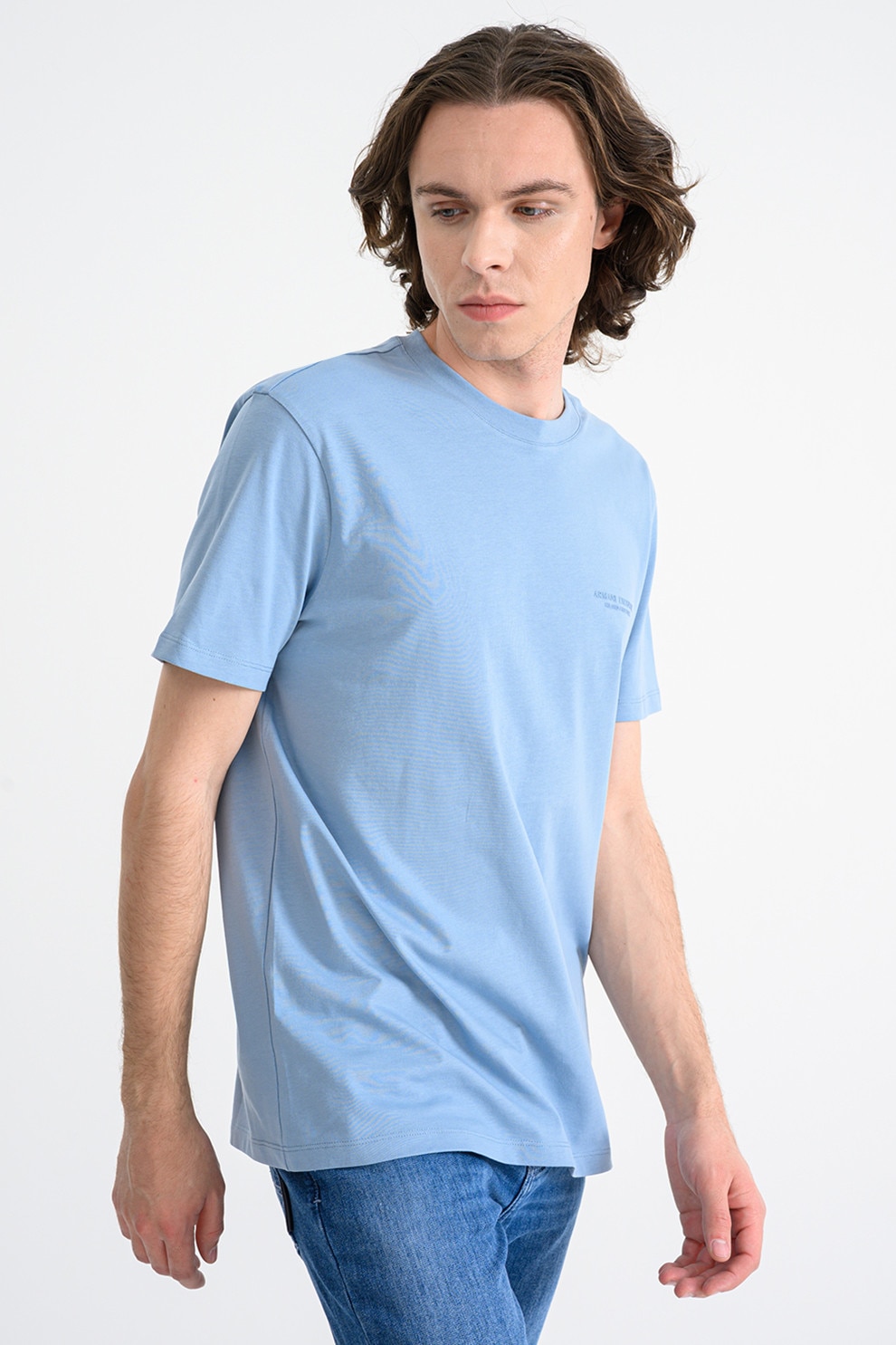 ARMANI EXCHANGE, Tricou regular fit de bumbac, Albastru lavanda, L