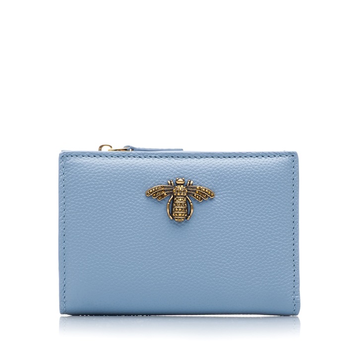 Portofel dama, Musette JULIA, Piele naturala, Bleu