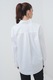 ARMANI EXCHANGE, Camasa supradimensionata din bumbac cu guler ascutit, Alb