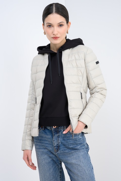 ARMANI EXCHANGE, Jacheta cu buzunare cu fermoar, Maro taupe deschis