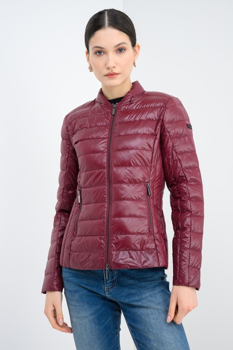 ARMANI EXCHANGE, Jacheta cu buzunare cu fermoar, Visiniu