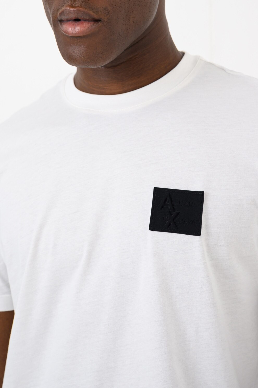 ARMANI EXCHANGE, Tricou regular fit cu decolteu la baza gatului