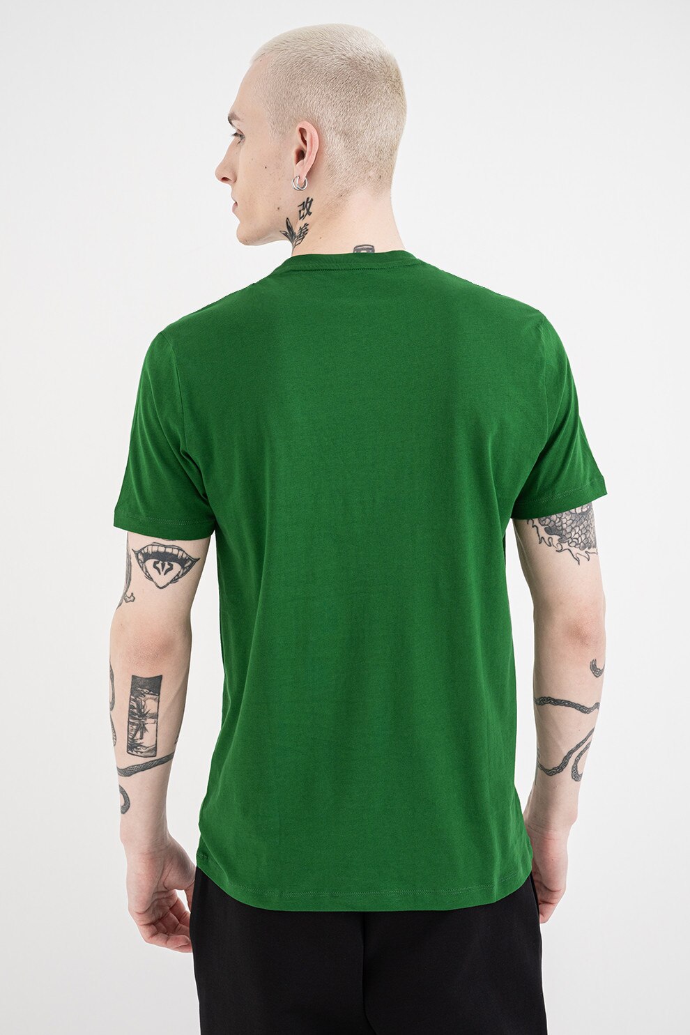 YA−MAN IS-94B ARMANI EXCHANGE, Tricou regular fit cu decolteu la baza gatului