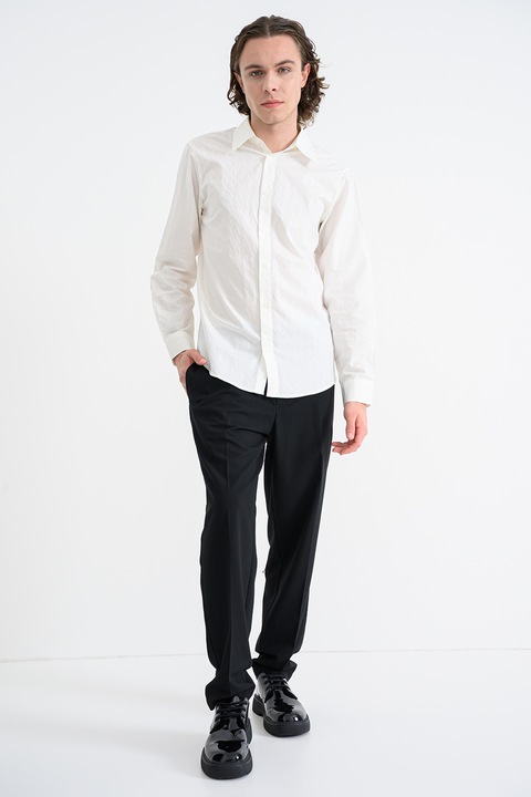 ARMANI EXCHANGE, Camasa cu model monograma, Alb