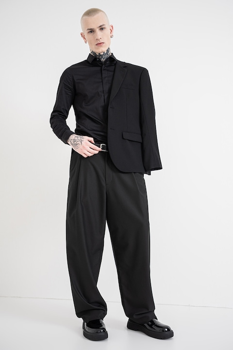 ARMANI EXCHANGE, Camasa uni din amestec de bumbac, Alb optic