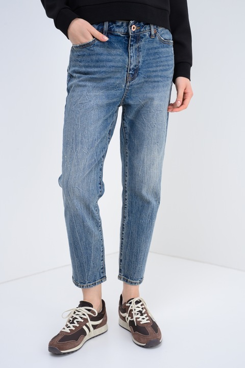 ARMANI EXCHANGE, Blugi crop boyfriend, Albastru prafuit