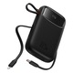 Power bank Baseus Qpow2 Dual-Cable, 20000mAh, PD 3.0 + QC 3.0 22.5W, 1 x USB, 1 x Iphone Lightning, 2 x USB Type-C, digital display pentru status baterie, total 2.4A, negru